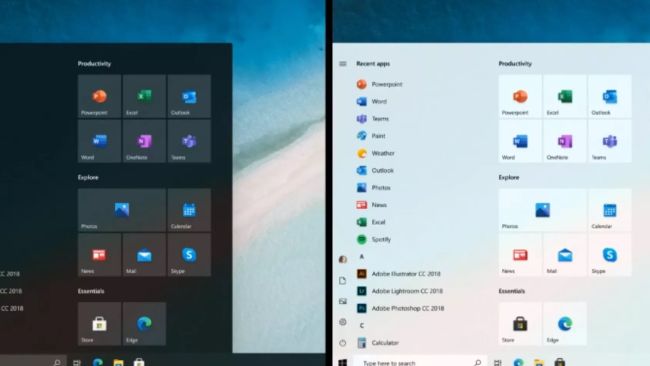 windows 10 start menu