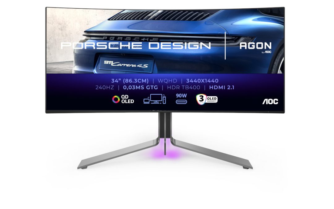 Porsche Design и AGON by AOC представят ултраширокия гейминг монитор PD34