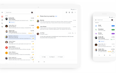 Мобилното приложение Gmail вече е с нов облик
