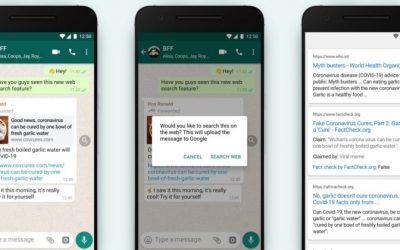 WhatsApp добавя инструмент за търсене, за да позволи на потребителите да проверяват дали препратеното съобщение е фалшива новина